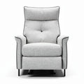 Relaxstoel met verstelbare rugleuning in lichtgrijs stof 80 x 80 x 100cm