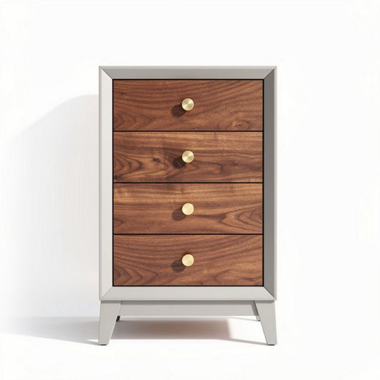 Houten ladekast met vier lades en een afmeting van 40 x 30 x 80cm